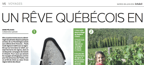 À voir dans les pages V6 et V7 de l'édition du 28 juin 2014 du journal Le Soleil.